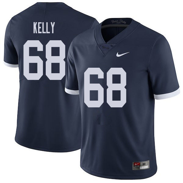 Men #68 Hunter Kelly Penn State Nittany Lions College Throwback Football Jerseys Sale-Navy